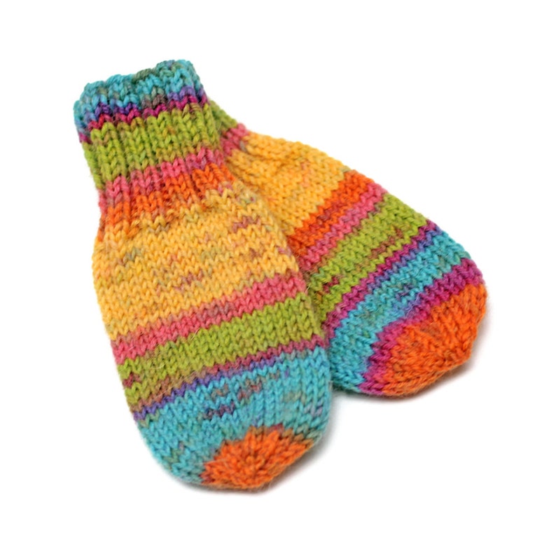 Hand Knit Baby Mittens No Thumbs 3 to 6 Months Etsy
