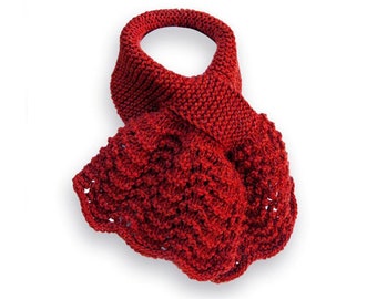 Lacy Red Keyhole Scarf