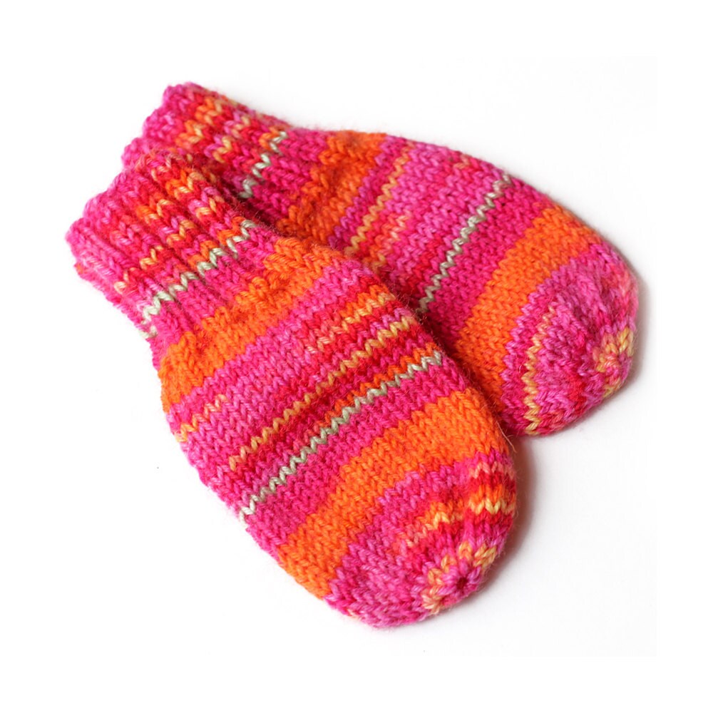 Hand Knit Baby Mittens on String Etsy