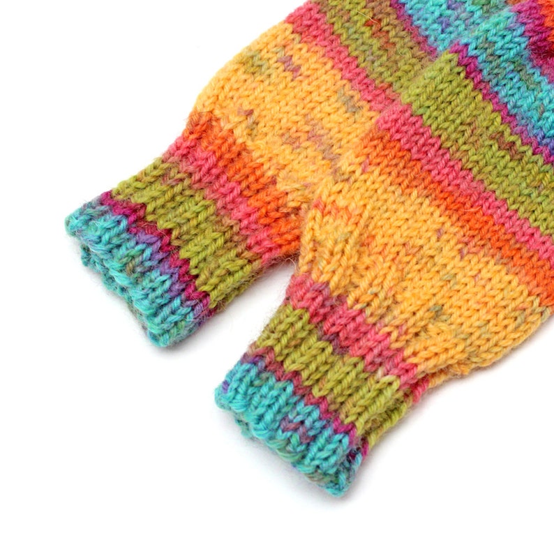 Hand Knit Baby Mittens No Thumbs 3 to 6 Months Etsy
