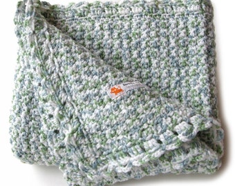 Hand Crocheted Unisex Baby Blanket