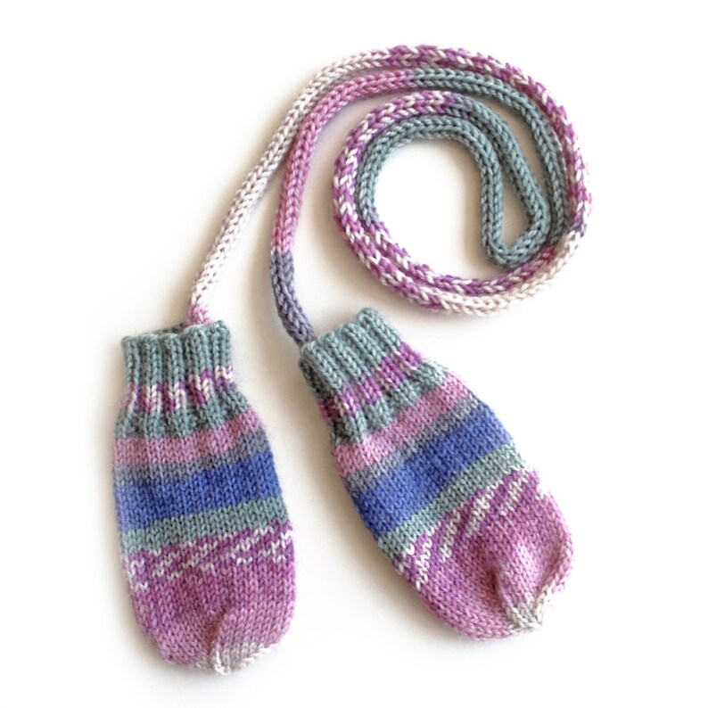 Pink Baby Mittens on String 3 to 6 Months Etsy