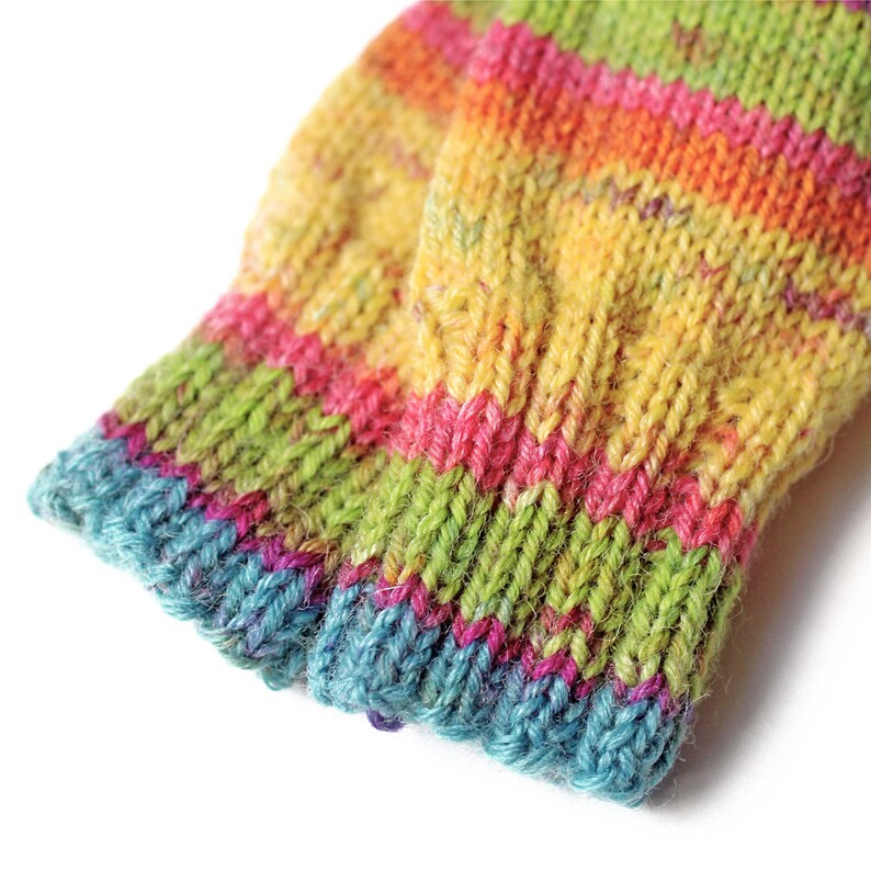 Hand Knit Baby Mittens No Thumbs 3 to 6 Months Etsy