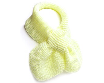 Pale Yellow Child's Knit Scarf