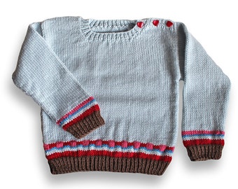 Handknit Pullover Sweater, 18 Months