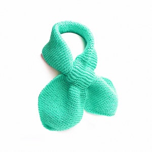 Kid's Turquoise Knit Neck Scarf image 1