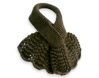 Lacy Dark Brown Adult Neck Scarf