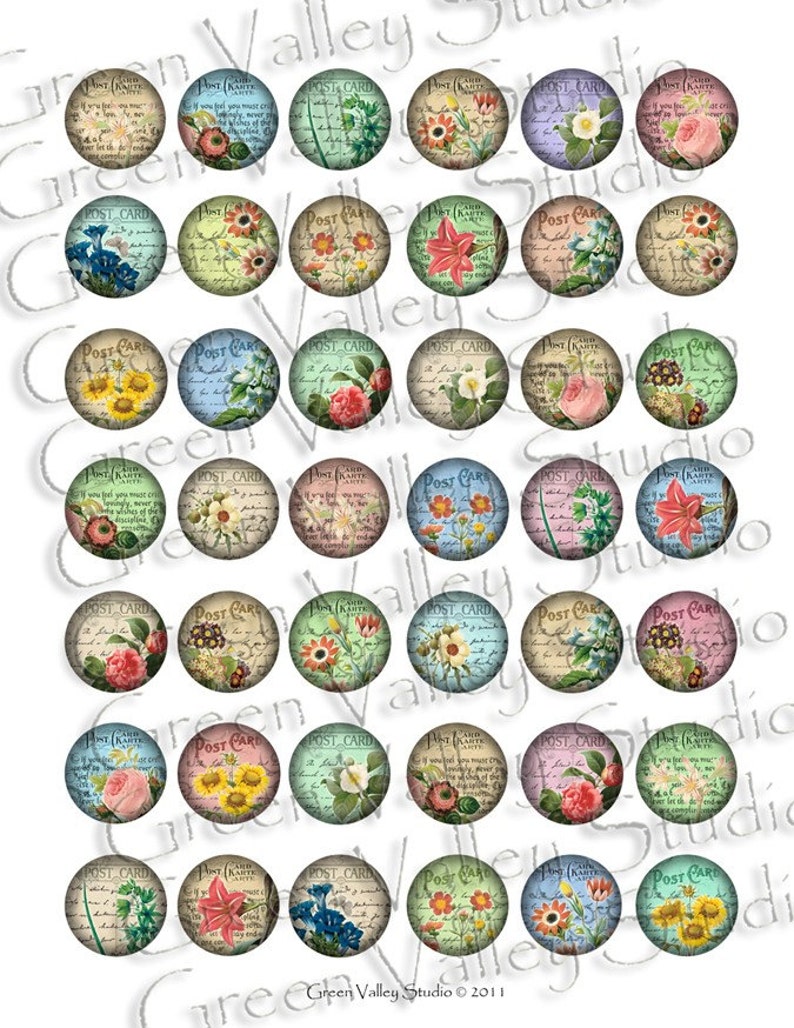INSTANT DOWNLOAD Vintage Postcards Digital Images Collage - Etsy