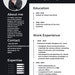 Graphic Design CV Resume Template, Black White Modern Resume ...