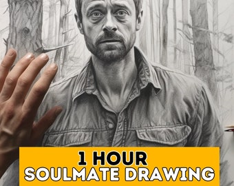 1 Hour Future Soulmate Reading & Drawing - Pencil Style, Draw Your Soulmate, Twin Flame, Husband, Love Insight, Fast Delivery, Psychic