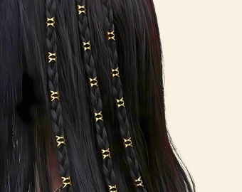 100 Dreadlock Jewelry Set: Viking Dreads Hair Accessories with Hair Tubes, Rings, Beads, and Spirals - Summer Hair Trends!