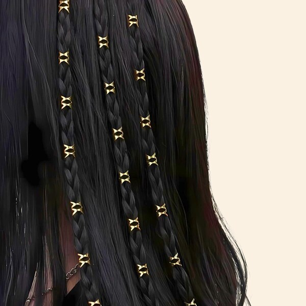 100 Dreadlock Jewelry Set: Viking Dreads Hair Accessories with Hair Tubes, Rings, Beads, and Spirals - Summer Hair Trends!