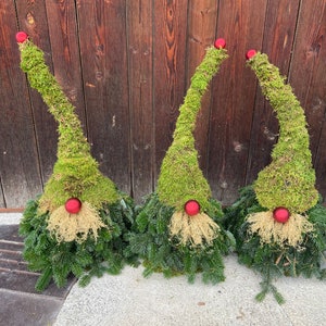 Moss gnomes/fir gnomes/Christmas outdoor decoration image 3