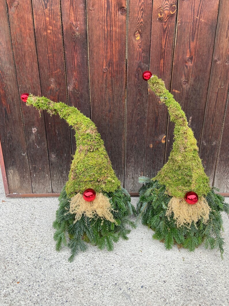 Moss gnomes/fir gnomes/Christmas outdoor decoration image 5