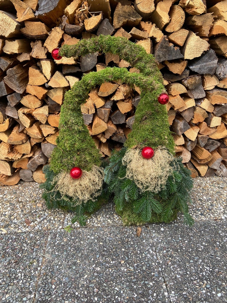 Moss gnomes/fir gnomes/Christmas outdoor decoration image 1