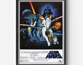 Plakat filmowy „Gwiezdne Wojny”: kultowy wydruk artystyczny do Cinema Room
