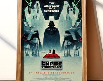 Star Wars The Empire Strikes Back 40th Anniversary Movie Poster Movie Prints For Cinema Rooms Wall Art Home Decor  A3 A4 A5