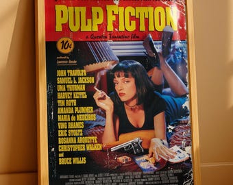 Pulp Fiction Movie Poster: Quentin Tarantino Film Print - Classic Cinema Art