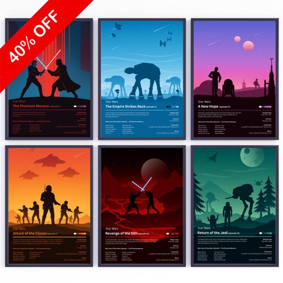 Minimalist Star Wars Movie Poster Vintage Star Wars, Wall Art, Movie Poster Print, Space Travel Star Wars Wall Art Star Wars Galaxy gift