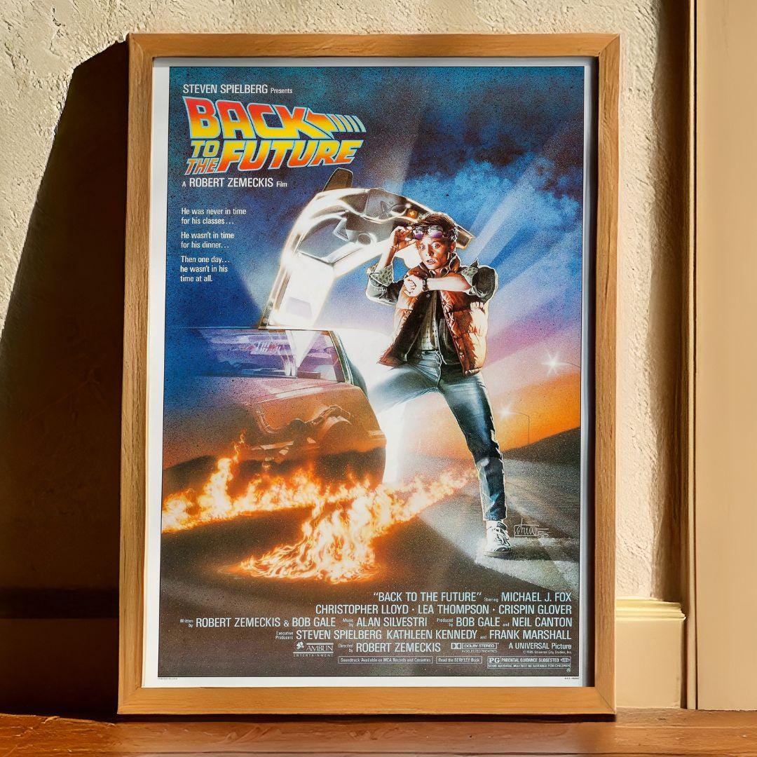Back to the Future Movie Poster: 1985 Sci-fi Adventure Film Print