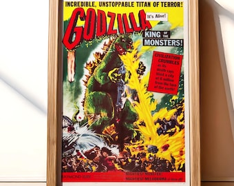 ゴジラ 1956年映画ポスター：モンスターの王 ヴィンテージ怪獣アート