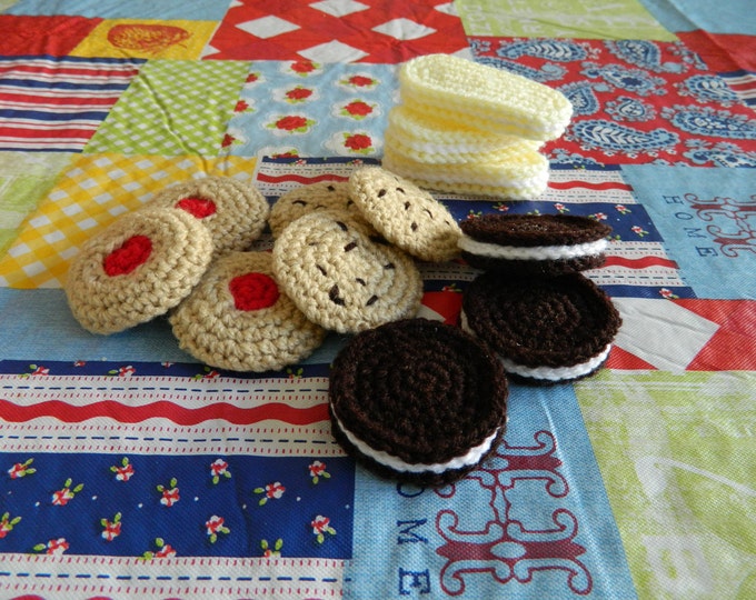 Cookies Crochet Toy Food Set of 12 Etsy