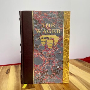 The Wager by David Grann - Leatherbound Hardcover - Marbled Cover Paper Edition