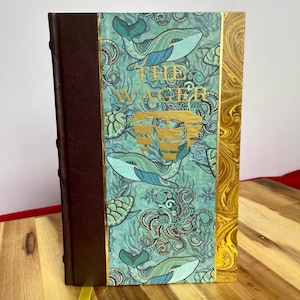 The Wager by David Grann - Leatherbound Hardcover - Marbled Cover Paper Edition
