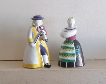 Gustavsberg Suecia 2 figuras de candelabros de cerámica vintage de Ursula Printz año ca 1960 - Envío gratuito incluido