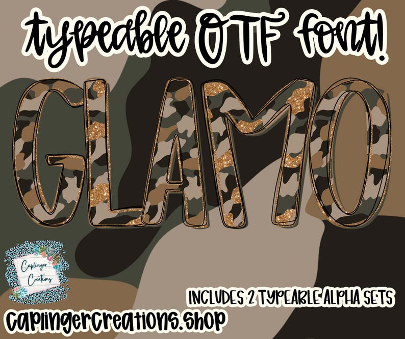 Glamo | TYPEABLE FONT - Etsy