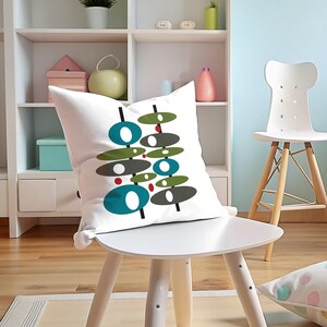Abstract geometric art throw pillow, Mid century modern couch cushion cover