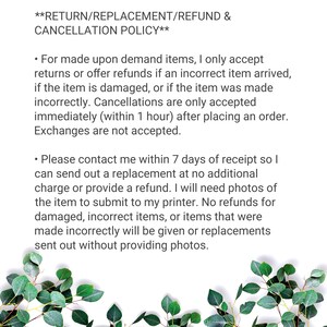 Return policy states refunds or replacements only for incorrect or damaged items. Cancellations within 1 hour. No exchanges.