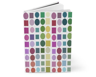 Geometric journal, All occasion gift, Abstract art lined notebook, Modern travel diary