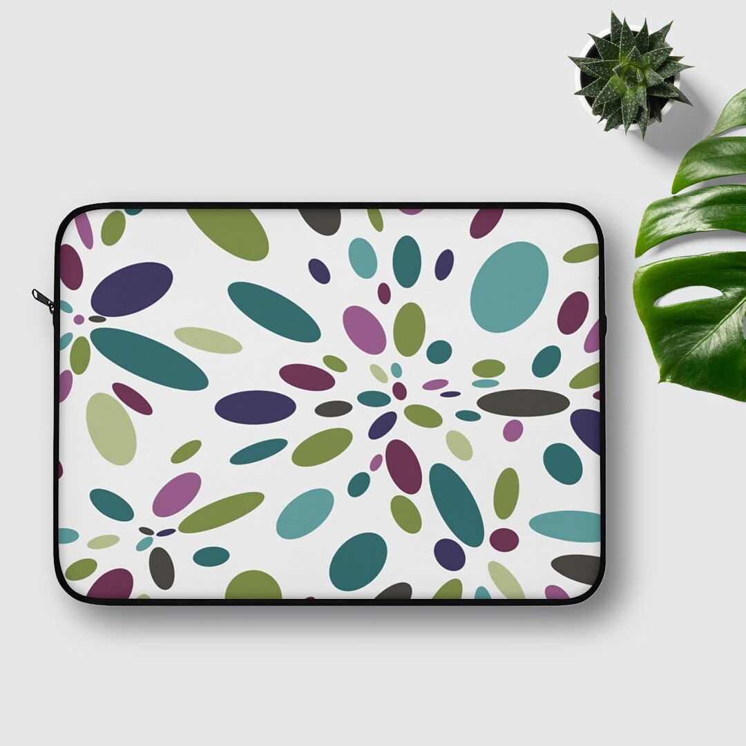 Retro Laptop Sleeve Gift for Student Geometric Art Tablet Etsy