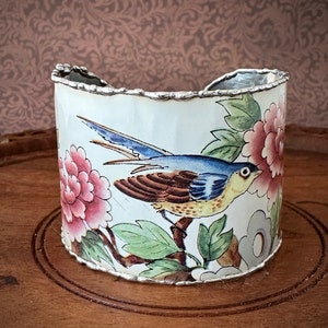 Tin Cuff Bracelet. Tin Jewelry. Bohemian Cuff Bracelet. Repurposed Tin Cuff Bracelet. Soldered Tin