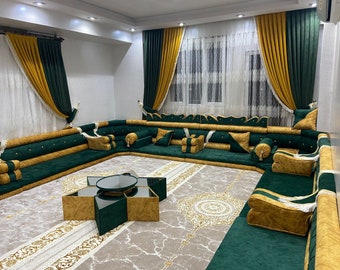 Arabisches Sofa in Sondergröße, arabisches Sofa, marokkanisches Sofaset, arabische Majlis, arabische Möbel, arabische Lounge, arabische Sitzgelegenheiten, arabische Sitzgelegenheiten