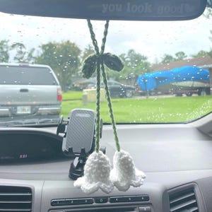 Crochet Car Hanger Flower Lily of the Valley