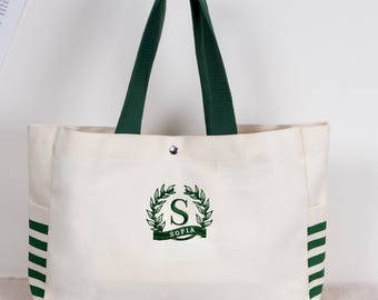 Custom Bride Tote for Bachelorette Party Gift Maid of Honor Tote Personalize Wedding Tote for Bridesmaids Gift Bags Preschool Teacher Bags