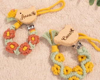 Custom Baby Pacifier Clip for Boys and Girls Personalized Newborn Binky Clip with Name Pacifier Holder for Baby First New Year Unique Gift