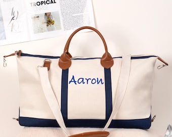 Duffel Bag Custom Name Duffle Bag for Wedding Bag Overnight Embroidered Weekender Bag Initial Gym Bag for Bride Gift Monogram Bag Travel Bag