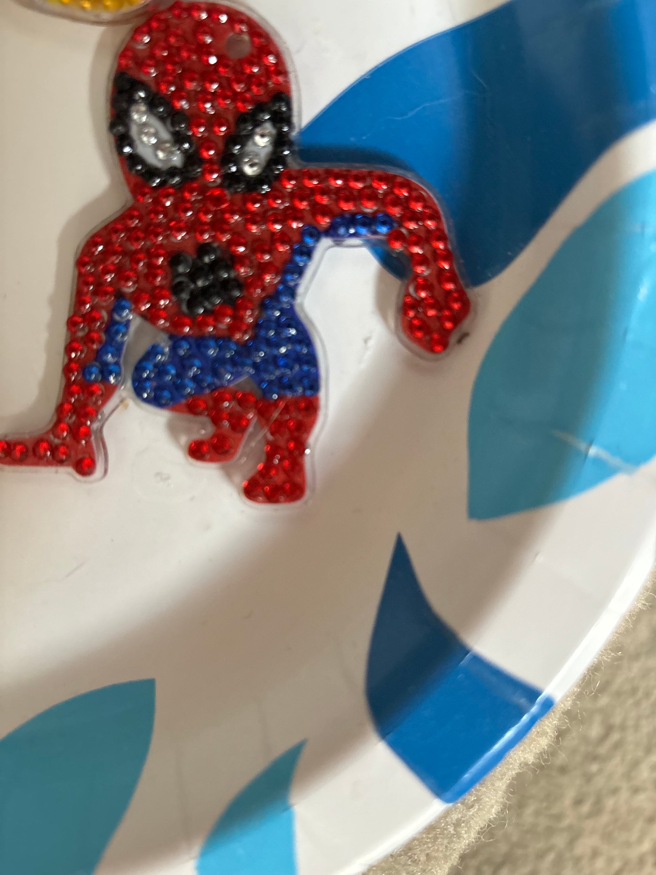 Bedazzled SPIDER MAN Key Ring - Etsy