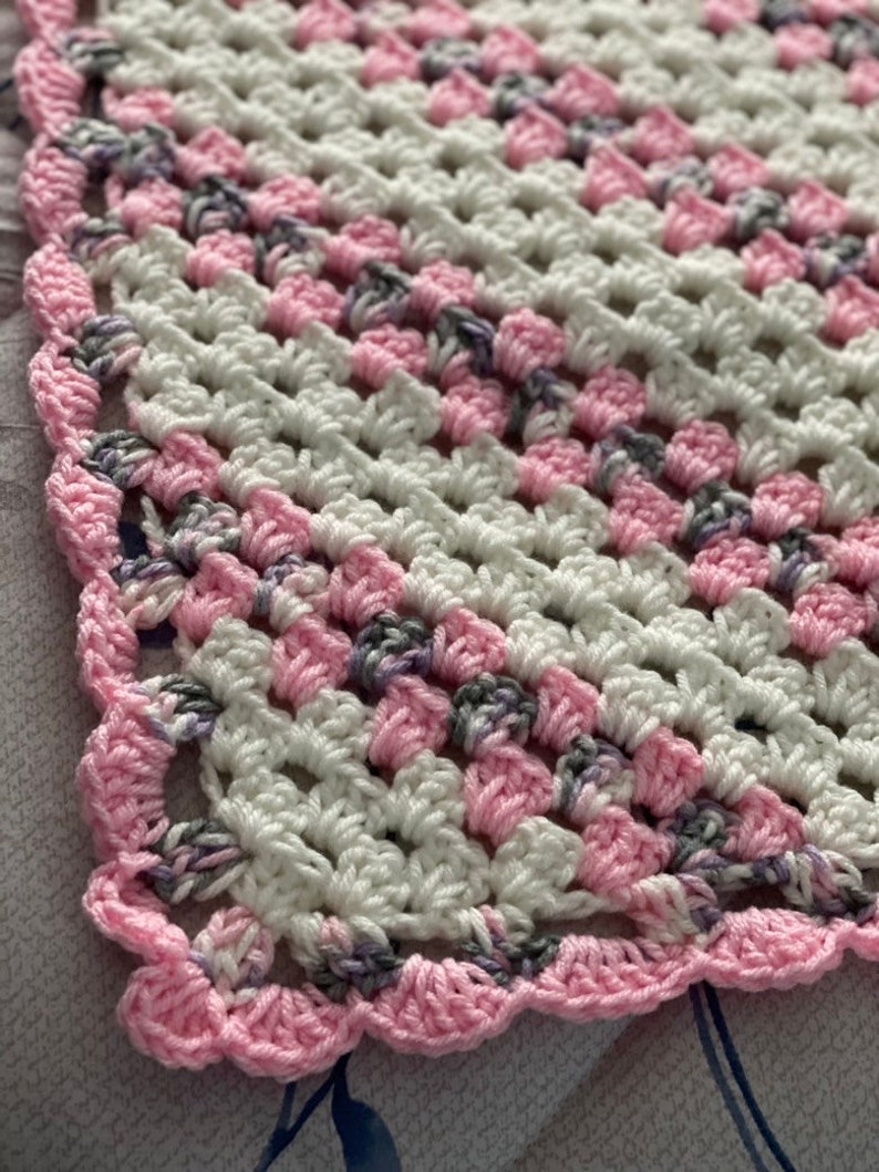 Pastel Corner to Corner Granny Square Baby Afghan Blanket Etsy