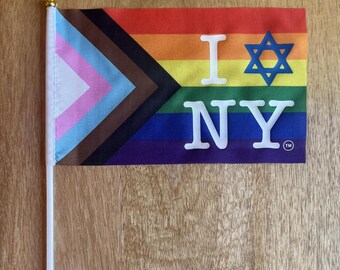 Mini drapeau I Love NY Magen David Pride