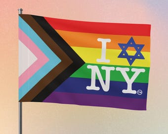 Drapeau juif LGBTQIA I Love NY