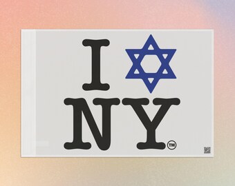 J'aime le drapeau NY Magen David | Drapeau juif de la fierté new-yorkaise