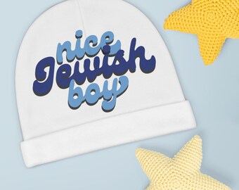 Nice Jewish Boy Baby Beanie | Jewish Pride Infant Hat