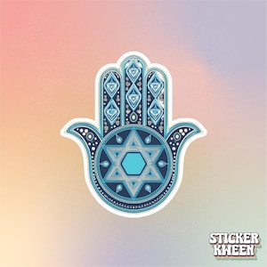 Hamsa Magen David Sticker