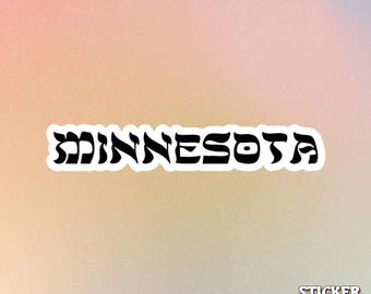 Sticker style de police hébreu Minnesota
