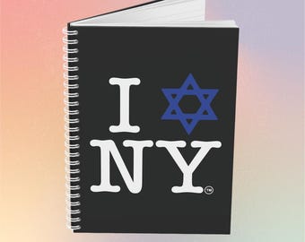 I Love NY Jewish Star Spiral Notebook | Jewish New York Pride