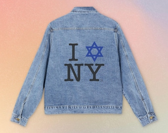 I Love NY Jewish Star Denim Jacket | Jewish New York Pride